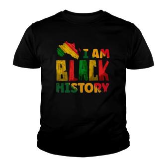 Black History Month I Am Black History Pride Africa American Youth T-shirt | Mazezy