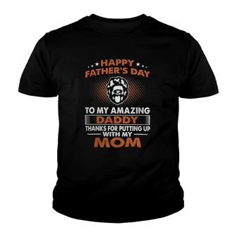 Black Russian Terrier Dog Dad Happy Father's Day Youth T-shirt | Mazezy