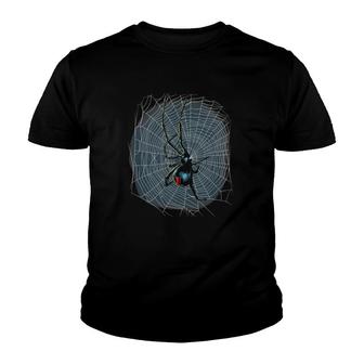 Black Widows Spider Arachnid Spider Web Youth T-shirt | Mazezy
