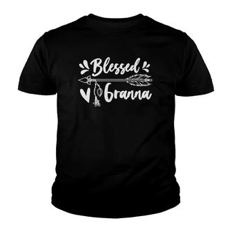 Blessed Granna Grandmother Nana Gift Youth T-shirt | Mazezy