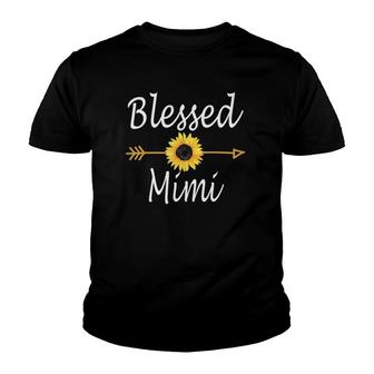Blessed Mimi Sunflower Mothers Day Gifts Youth T-shirt | Mazezy
