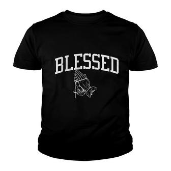Blessed Praying Hands Youth T-shirt | Mazezy