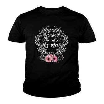Blessed To Be Called G-Ma Flowers Mother's Day Gift Youth T-shirt | Mazezy