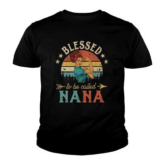 Blessed To Be Called Nana Women Vintage Decor Grandma Youth T-shirt | Mazezy