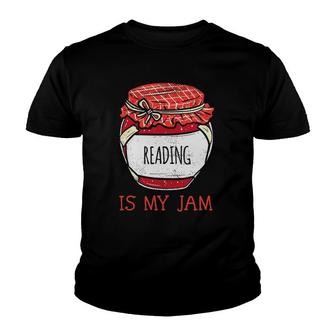 Book Lover Gift Teachers & Students Cute Reading Is My Jam Youth T-shirt | Mazezy