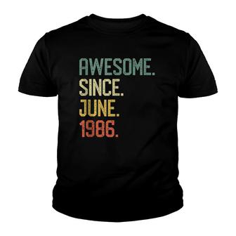 Born In June 1986 Vintage 35Th Birthday Gift Him Her Youth T-shirt | Mazezy