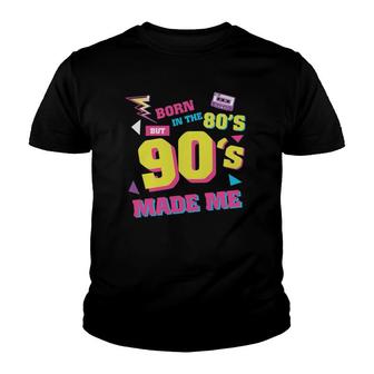 Born In The 80S But 90S Made Me Graphic Plus Size Vintage Youth T-shirt | Mazezy
