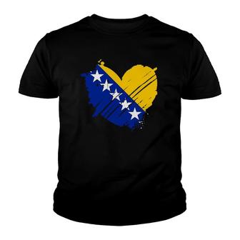 Bosnia And Herzegovina Flag I Love Bosnian Dna Gift Bosnians Youth T-shirt | Mazezy