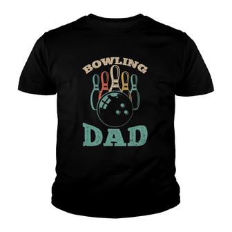 Bowling Dad Funny Bowler Graphic For Father's Day Youth T-shirt | Mazezy