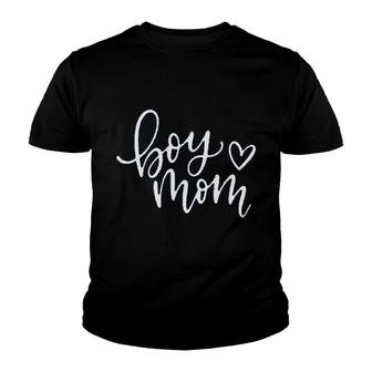 Boy Mom Heart Youth T-shirt | Mazezy