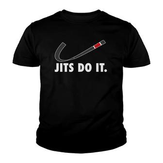 Brazilian Jiu-Jitsu Bjj Black Belt Jits Do It Youth T-shirt | Mazezy