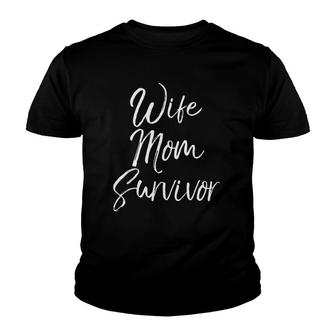 Breast Cancer Free Mother's Remission Gift Wife Mom Survivor Youth T-shirt | Mazezy