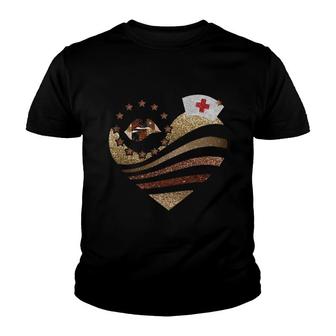 Brown Heart Design Youth T-shirt | Mazezy