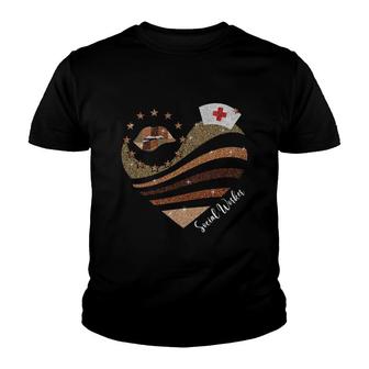 Brown Heart Social Worker Youth T-shirt | Mazezy