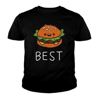 Burger Best Friends Siblings Father And Son Matching Youth T-shirt | Mazezy