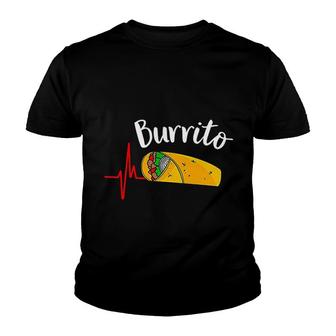 Burrito Taco Taquito Mexican Food Youth T-shirt | Mazezy