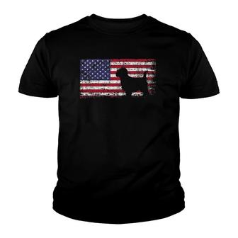 Cairn Terrier American Flag I Love My Cairn Terrier Youth T-shirt | Mazezy