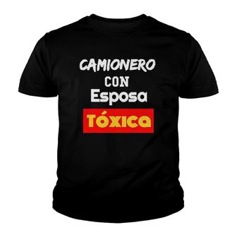 Camionero Con Esposa Toxica Gift Youth T-shirt - Thegiftio UK