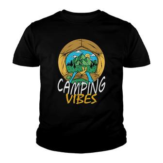 Camping Vibes Camper Rv Youth T-shirt | Mazezy