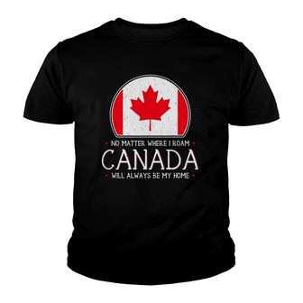 Canadian Canada Pride Flag North Maple Leaf Eh Gift Youth T-shirt | Mazezy
