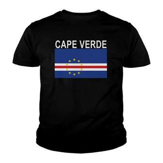Cape Verde Flag Verdean National Pride Youth T-shirt | Mazezy CA