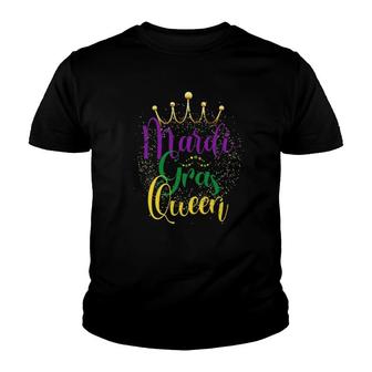Carnival Celebration Gift Party Costume Queen Mardi Gras Youth T-shirt | Mazezy
