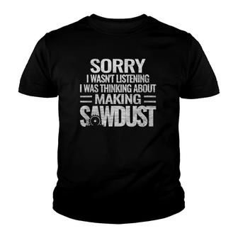 Carpenter Tools Woodwork Carpentry Carpenters Funny Sawdust Youth T-shirt | Mazezy