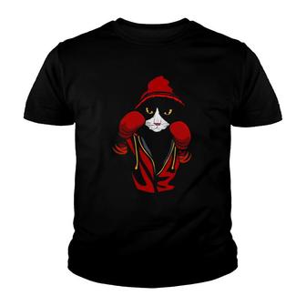 Cat Boxing Creative Animal Lovers Cool Boxer Gift Youth T-shirt | Mazezy