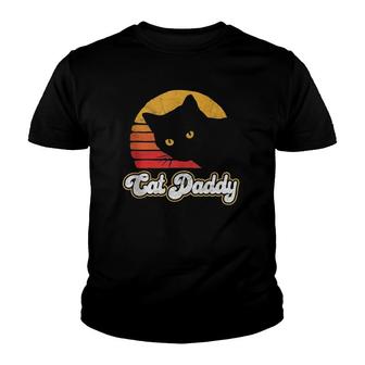 Cat Daddy Funny Vintage Eighties Style Cat Retro Distressed Youth T-shirt | Mazezy