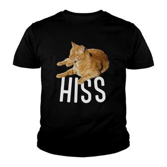 Cat Hiss Tabby Lover And Funny Graphic Gift Youth T-shirt | Mazezy
