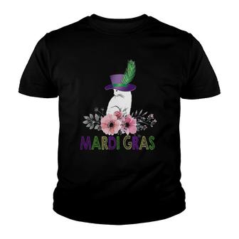 Cat Mom Meow Kitten 2022 New Orleans Mardi Gras Party Tee Youth T-shirt | Mazezy