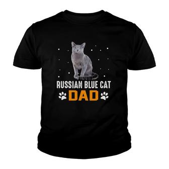 Cat - Russian Blue Cat Dad - Russian Blue Cat Youth T-shirt | Mazezy