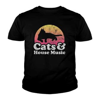 Cats And House Music Mens Or Womens Cat Youth T-shirt - Thegiftio UK