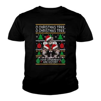 Cats Christmas Ornaments Pajama Family Youth T-shirt - Thegiftio UK