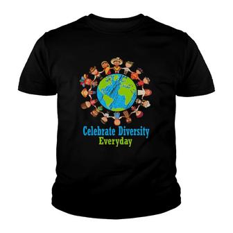 Celebrate Diversity Everyday Teachers & School Student Gift Youth T-shirt | Mazezy