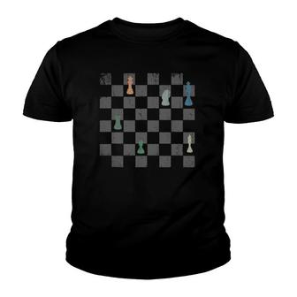 Chess Grandmaster Checkerboard Chess Board Checkmate Chess Youth T-shirt - Thegiftio UK