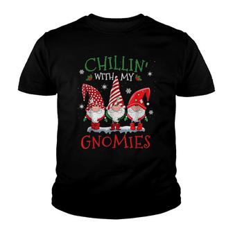 Chillin' With My Gnomies Hilarious Gnome Christmas Youth T-shirt | Mazezy