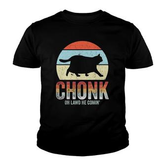 Chonk Mom Cat Mom Funny Chonky Cat Scale Meme Chonk Youth T-shirt | Mazezy