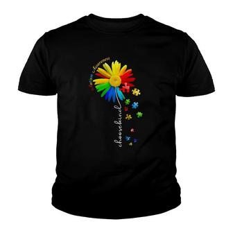 Choose Kind Autism Awareness Sunflower Mom Women Kids Youth T-shirt | Mazezy CA
