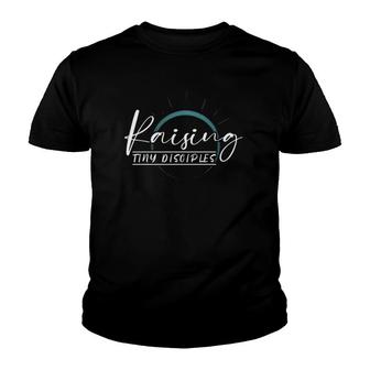 Christian Mom Raising Tiny Disciples Mothers Day Gift Youth T-shirt | Mazezy