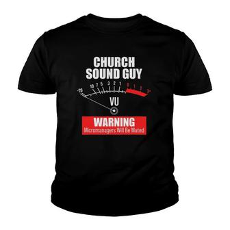 Church Sound Guy Muted Audio Tech Engineer Youth T-shirt | Mazezy