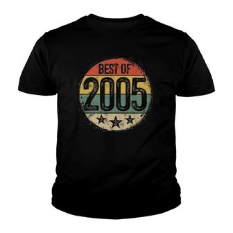 Circular Vintage Best Of 2005 17 Years Old Gift 17Th Birthday Youth T-shirt | Mazezy