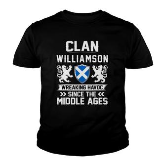 Clan Williamson Scottish Family Scotland Mothers Day Fathers Youth T-shirt | Mazezy