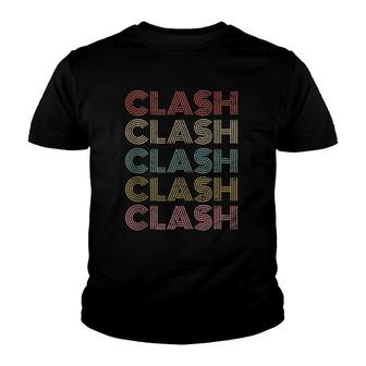 Clash Vintage Retro Text 70S 80S Gaming Gift Youth T-shirt | Mazezy