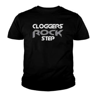 Clogging Motif Rock Step Folk Tap Dance Lover Tee Youth T-shirt | Mazezy