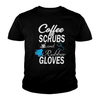 Coffe Scrub Rubber Gloves Youth T-shirt | Mazezy