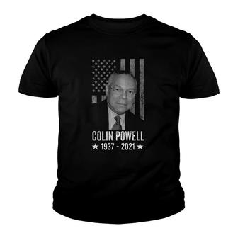 Colin Powell 1937 2021 The First Black Us Secretary Youth T-shirt | Mazezy