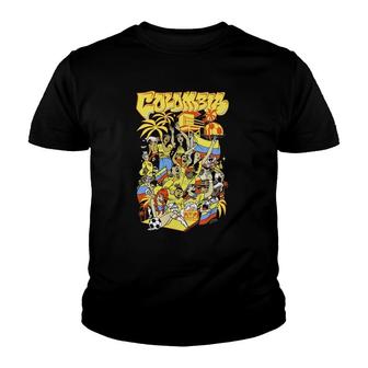 Colombia 2022 Sport Colombia Flag Youth T-shirt | Mazezy