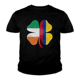 Colombian Irish Shamrock Colombia Ireland St Patrick's Day Youth T-shirt | Mazezy