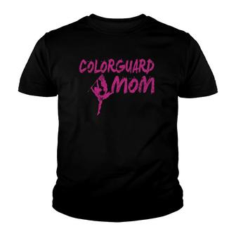 Color Guard Mom Flag Toss Distressed Color Guard Youth T-shirt | Mazezy